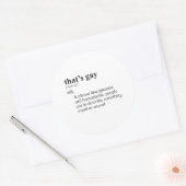 DAT IS HOMOSEKSUEEL RONDE STICKER (Envelop)