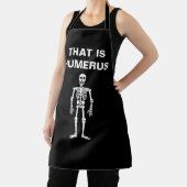 Dat is Humerus Funny Halloween Skeleton Bone Pun Schort (Insitu)
