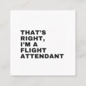 DAT IS JUIST DAT IK EEN VLIEGAANDANT BEN VIERKANTE VISITEKAARTJE (Voorkant)