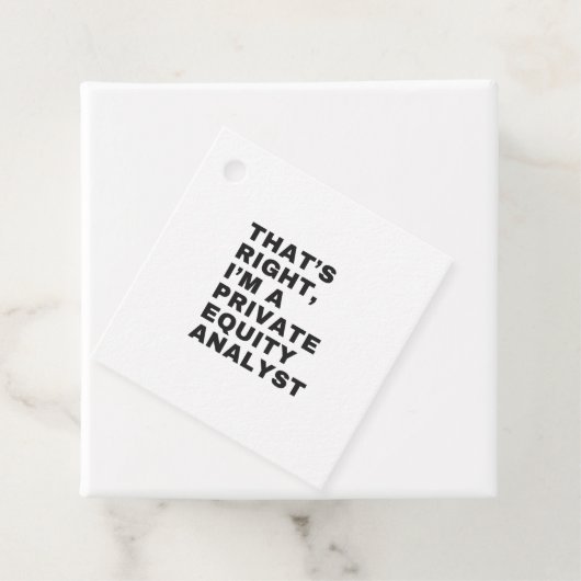 DAT IS JUIST, IK BEN EEN ANALYSE VAN PRIVATE EQUIT BEDANKJES LABELS (In situ)