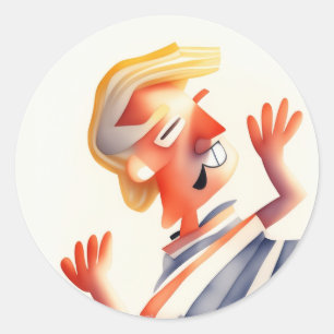 dat is kort ronde sticker