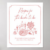 Dat is Liefde Bruidsborrel Receptkaart Bord Poster (Voorkant)