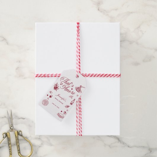 Dat is Liefde Handgetekende Italiaanse Bruiloft Fe Cadeaulabel (Met Touw)