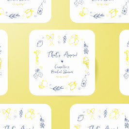 Dat is Liefde Handgetekende Italiaanse Citroen Bru Vierkante Sticker