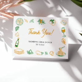 Dat is Liefde Rustieke Italiaanse Eetbare Bruidsbo Bedankkaart