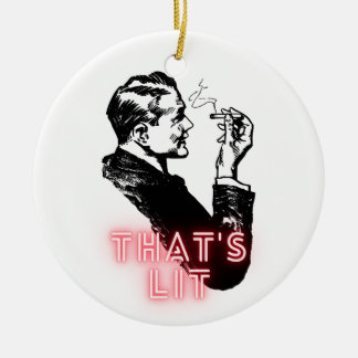 Dat is Lit - Grappig retro  roker Ornament