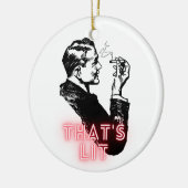 Dat is Lit - Grappig retro roker Ornament (Links)