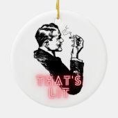 Dat is Lit - Grappig retro roker Ornament (Achterkant)