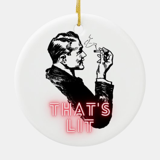 Dat is Lit - Grappig retro  roker Ornament (Achterkant)
