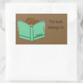 Dat is mijn boek 1 rechthoekige sticker (Tas)