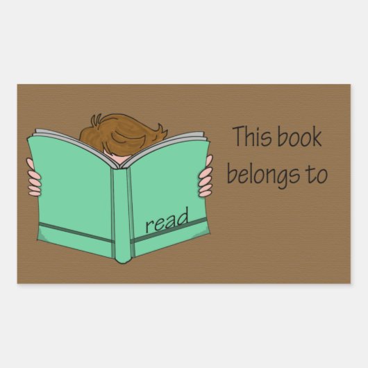 Dat is mijn boek 1 rechthoekige sticker (Voorkant)