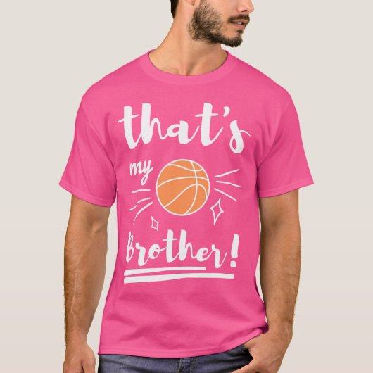 Dat is mijn broer basketbal broer Bas T-shirt (Voorkant)