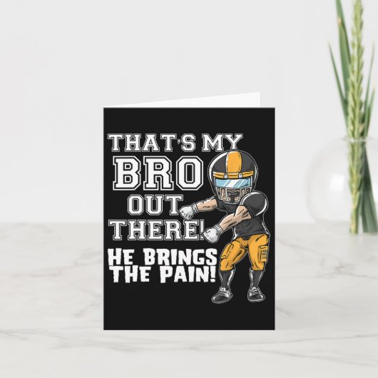 Dat is mijn broer daar Gele voetbal broer Si Kaart (Voorkant)