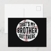 Dat is mijn broer daar. | honkbalbroer briefkaart (Voorkant / Achterkant)