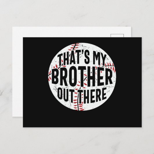 Dat is mijn broer daar. | honkbalbroer briefkaart (Voorkant / Achterkant)