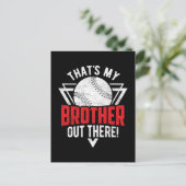 Dat is mijn broer daar! Honkbalbroer Feestdagenkaart (Staand voorkant)
