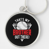 Dat is mijn broer daar! Honkbalbroer Sleutelhanger (Voorkant)