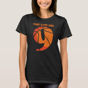 Dat is mijn Girl Basketball Girl Player Nummer 9 T-shirt