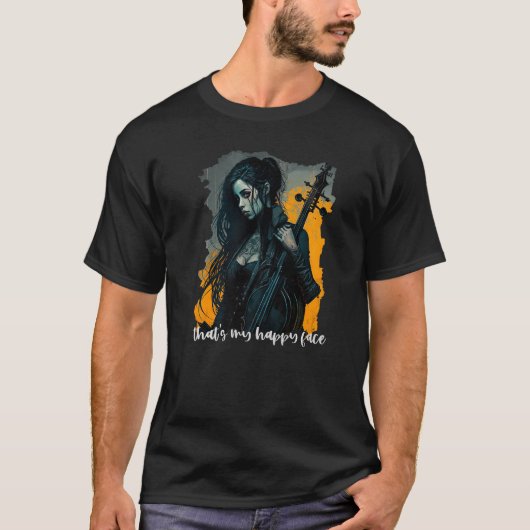 Dat is mijn Happy Woensdag Face Gothic Style T-shirt (Voorkant)