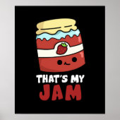Dat is mijn jam Funny Jar van Jam Pun Dark BG Poster (Voorkant)