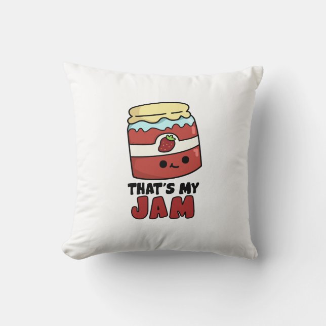 Dat is mijn Jam Funny Jar van Jam Pun Kussen (Voorkant)