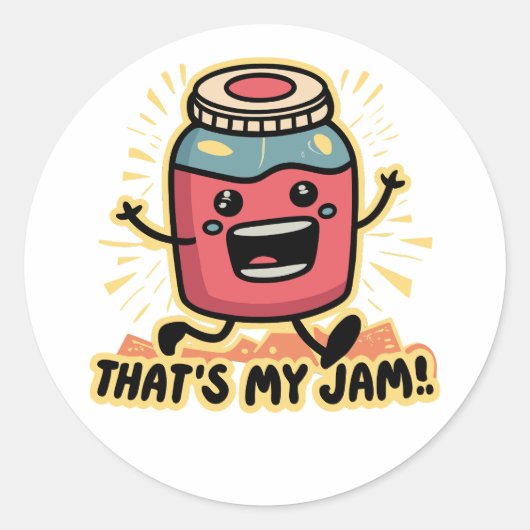Dat is mijn jam! ronde sticker (Voorkant)