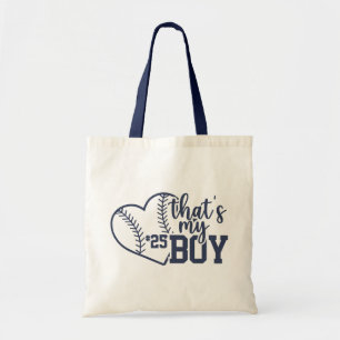 Dat is mijn jongen Custom Baseball Mom Softbal Mam Tote Bag