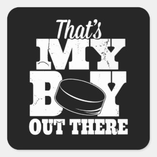 Dat is mijn jongen die de beste hockey speelt vierkante sticker