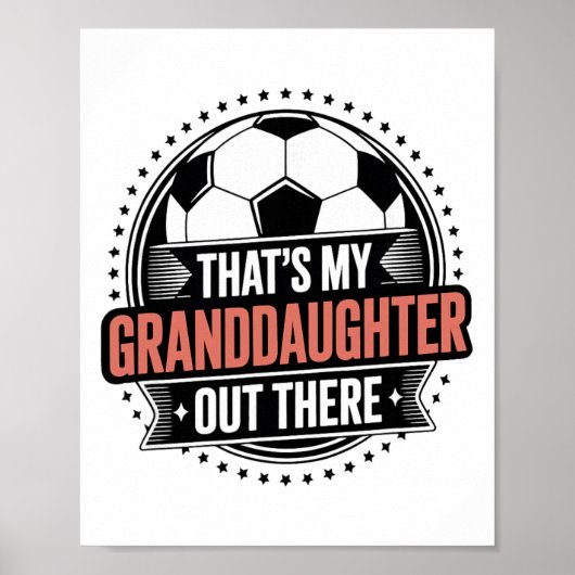 Dat is mijn kleindochter daar voetbaloma G Poster (Voorkant)