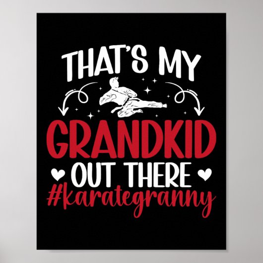Dat is mijn kleinkind Karate Granny Proud Karate G Poster (Voorkant)