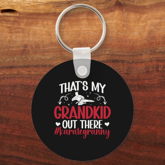 Dat is mijn kleinkind Karate Granny Proud Karate G Sleutelhanger (Voorkant)