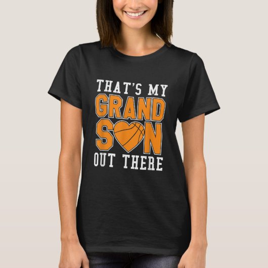 Dat is mijn kleinzoon Basketball Grandma en opa T-shirt (Voorkant)
