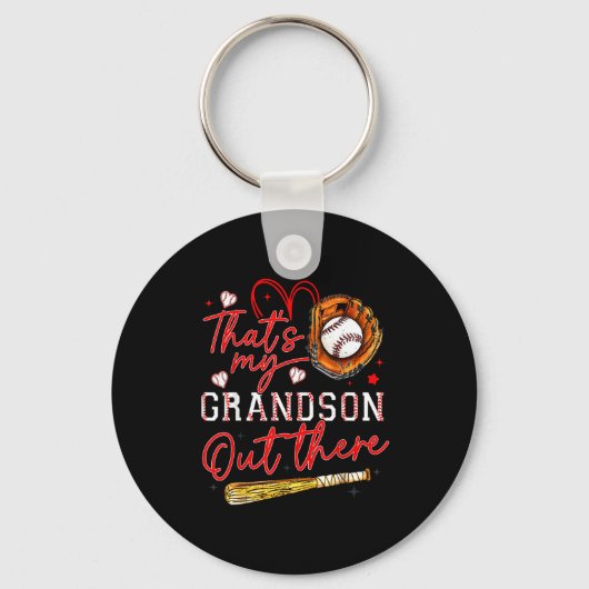 Dat is mijn kleinzoon daar Baseball oma moeder Sleutelhanger (Voorkant)
