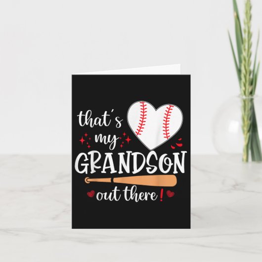 Dat is mijn kleinzoon daar Baseball oma Moederdag Kaart (Voorkant)
