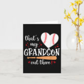 Dat is mijn kleinzoon daar Baseball oma Moederdag Kaart (Gele Bloem)
