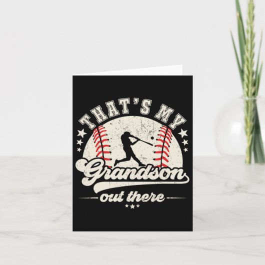Dat is mijn kleinzoon daar Baseball oma Oma Kaart (Voorkant)