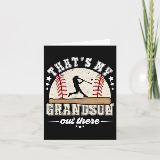 Dat is mijn kleinzoon daar Baseball oma opa Kaart (Voorkant)