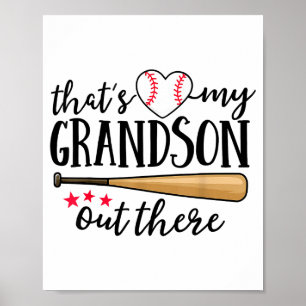 Dat is mijn kleinzoon daar Baseball oma squadron Poster
