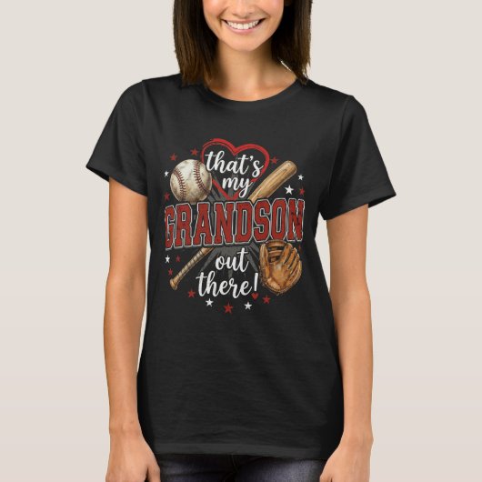 Dat is mijn kleinzoon daar Baseball oma T-shirt (Voorkant)