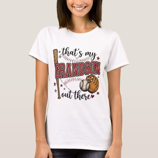 Dat is mijn kleinzoon daar Baseball oma T-shirt (Voorkant)