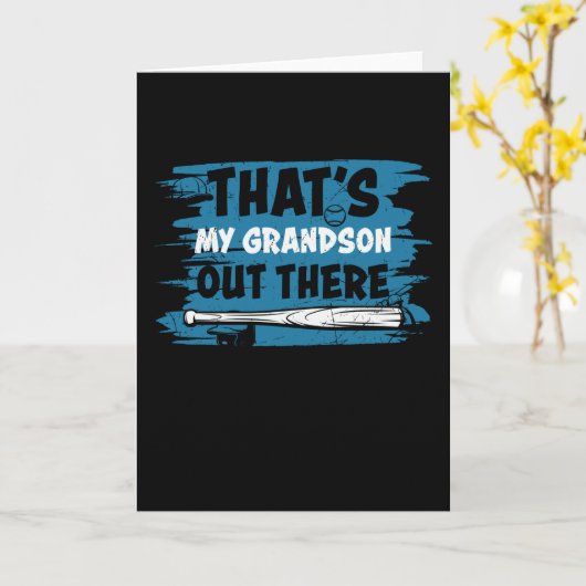 Dat is mijn kleinzoon daar. | Baseball-ontwerp Kaart (Gele Bloem)