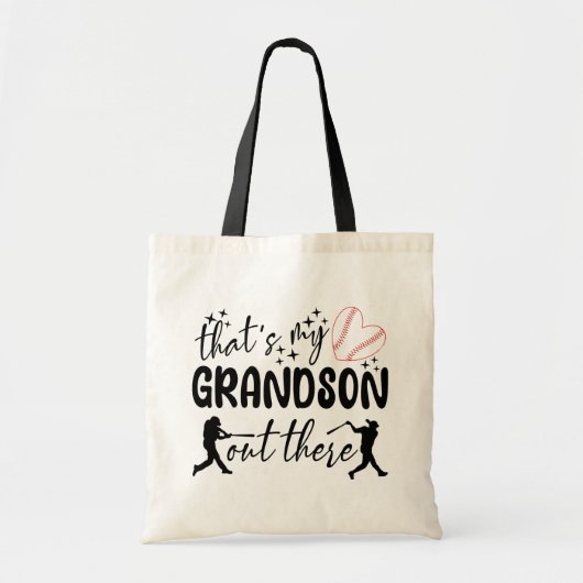 Dat is mijn kleinzoon daar Buiten Grappige Oma Zit Tote Bag (Voorkant)