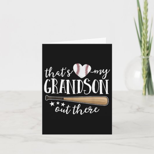 Dat is mijn kleinzoon daar. Gift Women Baseball Gr Kaart (Voorkant)