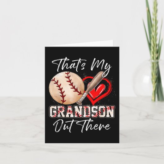 Dat is mijn kleinzoon daar, grappige Baseball Gran Kaart (Voorkant)