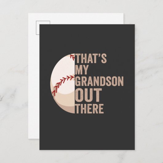 Dat is mijn kleinzoon daar, grappige honkbalminnaa uitnodiging briefkaart (Voorkant / Achterkant)