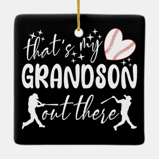 Dat is mijn kleinzoon daar, grappige oma keramisch ornament (Achterkant)