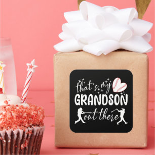 Dat is mijn kleinzoon daar, grappige oma vierkante sticker