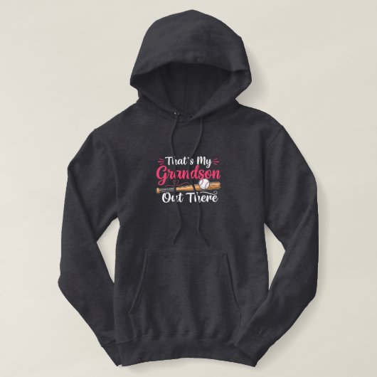 Dat Is Mijn Kleinzoon Daar Honkbal Hoodie (Design voorkant)