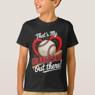 Dat is mijn kleinzoon daar, honkbal oma baseb t-shirt