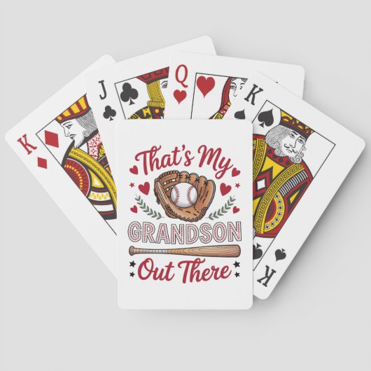 Dat is mijn kleinzoon daar honkbal oma pokerkaarten (Achterkant)